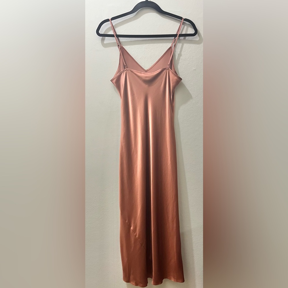 Quince Washable Silk Slip Dress in Rose Powder, Size S - Picture 4 of 16
